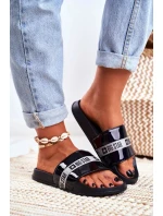 Women's Slides Big Star Painted Black
