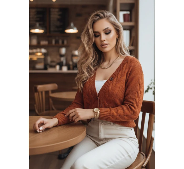 Dámský červený svetr Dstreet model 21967052 - FashionStreet