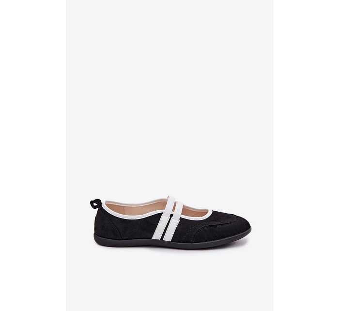 Sportovní baleríny s elastickými pásky Černé Donatella Sportovní baleríny s elastickými pásky Černé Donatella