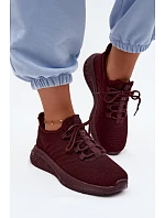 Lehké dámské sportovní nazouváky z Big Star Bordó model 22185515 - Big Star Shoes