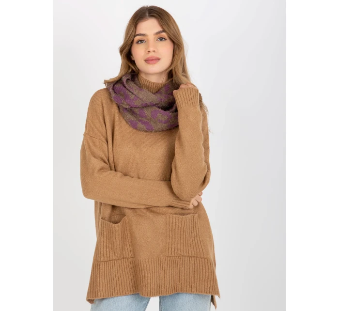 Tunelová šála AT KM ENEC  tmavě lila model 17935316 - FPrice