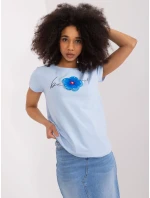 Bluzka RV BZ model 19735052 jasny niebieski - FPrice Bluzka RV BZ model 19735052 jasny niebieski - FPrice