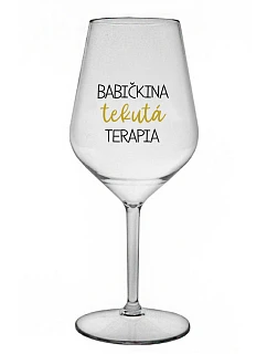 BABY'S LIQUID THERAPY - priehľadný nerozbitný pohár na víno 470 ml