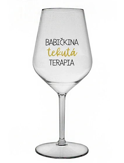 BABY'S LIQUID THERAPY - priehľadný nerozbitný pohár na víno 470 ml