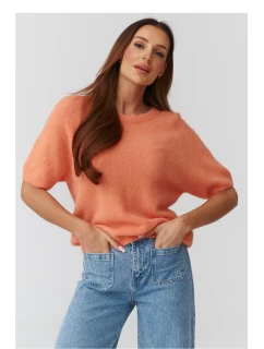 Sveter s krátkym rukávom model 224080 Makadamia