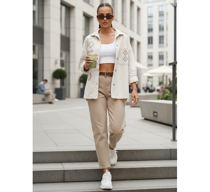 Dámská džínová bunda béžová Dstreet model 21976626 - FashionStreet