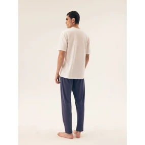 Pánske pyžamové nohavice Mode 43030 tmavomodré - HENDERSON