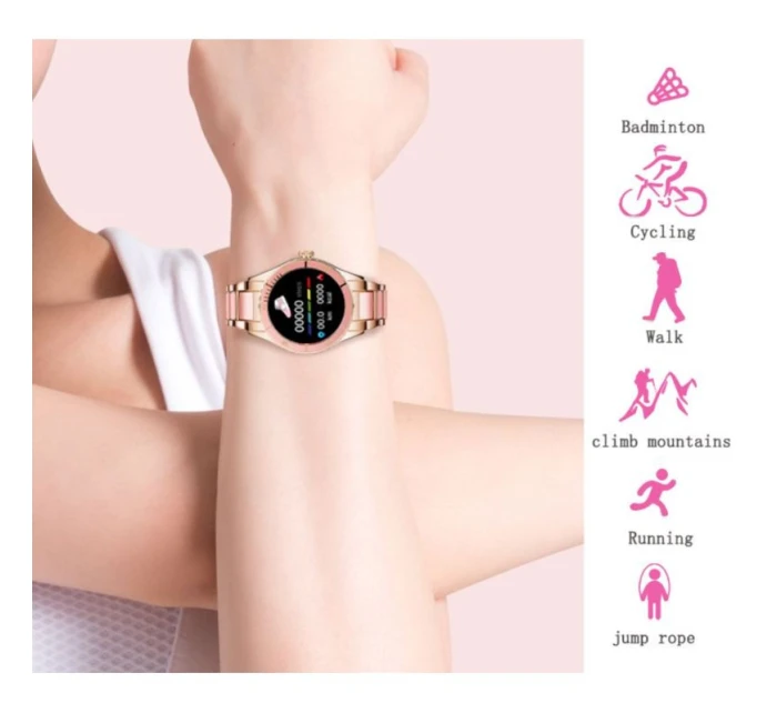 Dámské chytré hodinky Pink model 21804951 - RUBICON Dámské chytré hodinky Pink model 21804951 - RUBICON