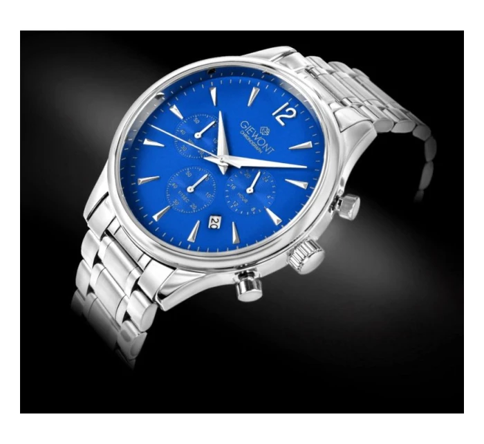 Pánské hodinky Chronograph Sapphire Silver Blue model 21807563 - Giewont Pánské hodinky Chronograph Sapphire Silver Blue model 21807563 - Giewont