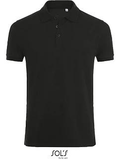 SOL'S Phoenix Men Pánske elastické polo tričko z piké 25.1708 čierne