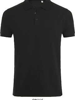 SOL'S Phoenix Men Pánske elastické polo tričko z piké 25.1708 čierne