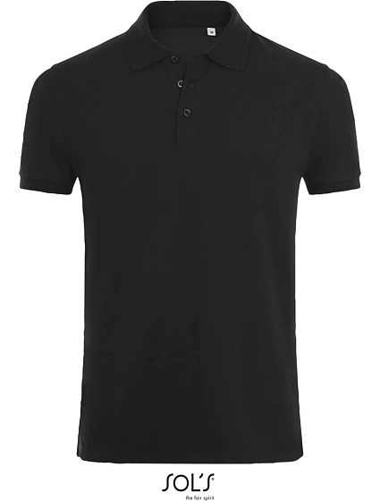 SOL'S Phoenix Men Pánske elastické polo tričko z piké 25.1708 čierne