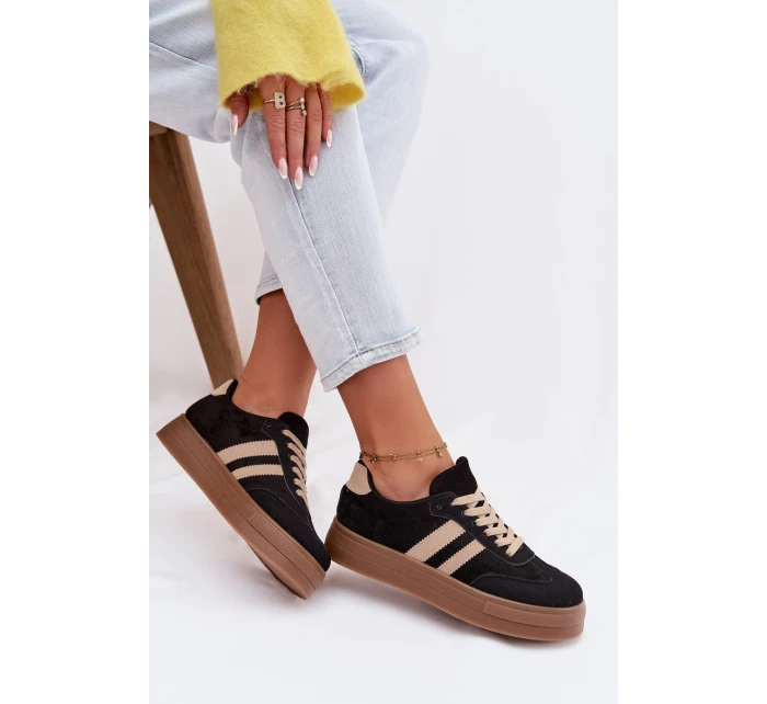 Dámské tenisky na platformě Černé model 21937656 - Boto Dámské tenisky na platformě Černé model 21937656 - Boto