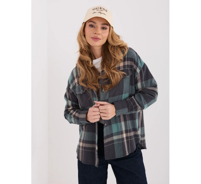 Koszula model 21791146 szaro niebieski - FPrice Koszula model 21791146 szaro niebieski - FPrice