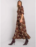 Šaty DHJ SK model 15859597 kaštanová - FPrice Šaty DHJ SK model 15859597 kaštanová - FPrice