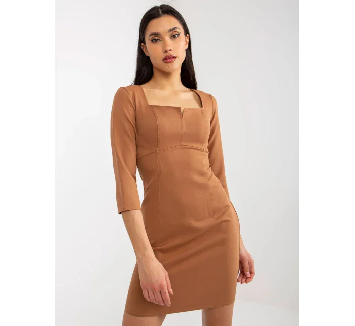 Dámské šaty LK SK  velbloudí  model 18044067 - FPrice