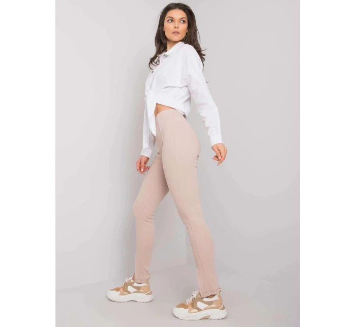 Dámske legíny RV-SP-7360.41X Light beige - RUE PARIS Dámske legíny RV-SP-7360.41X Light beige - RUE PARIS