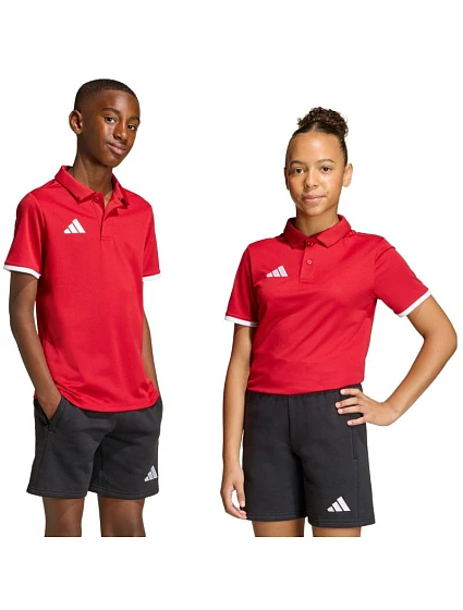 Detské tričko adidas Entrada 26 Polo červené JZ6626
