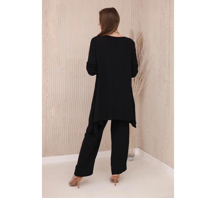 Sada halenky + kalhot s přívěskem černý Sada halenky + kalhot s přívěskem černý