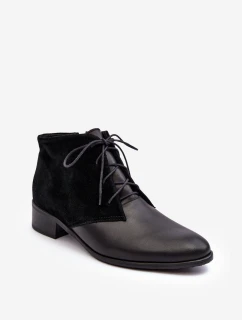 Dámské Šněrovací Botky Černé model 21637609 - Boto