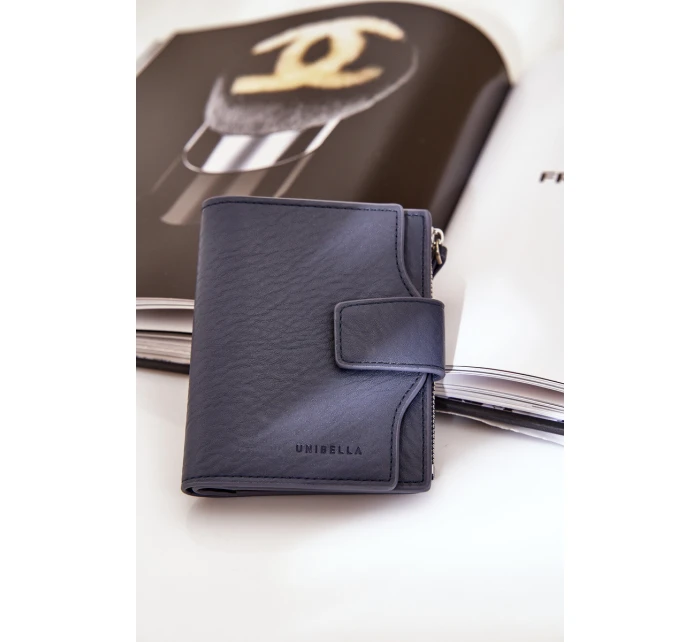 Portfel Damski Eko Skórzany Granatowy Jezorea