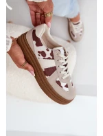 Dámské Tenisky Na Platformě S Vzorem Béžové model 21688270 - Boto Dámské Tenisky Na Platformě S Vzorem Béžové model 21688270 - Boto