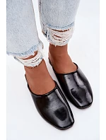 Dámské Mule z Umělé Kůže Ploché Černé Romelle