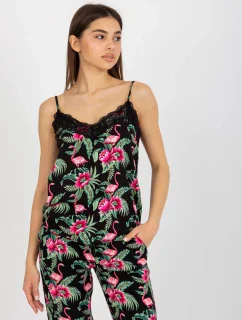 Blúzka D73771M11059A čierna a zelená