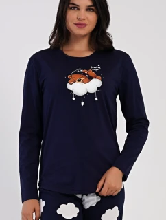 Dámske dlhé pyžamo Medveď na obláčiku