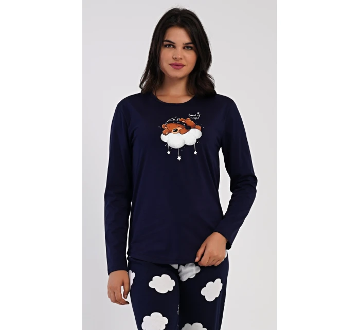 Dámske dlhé pyžamo Medveď na obláčiku
