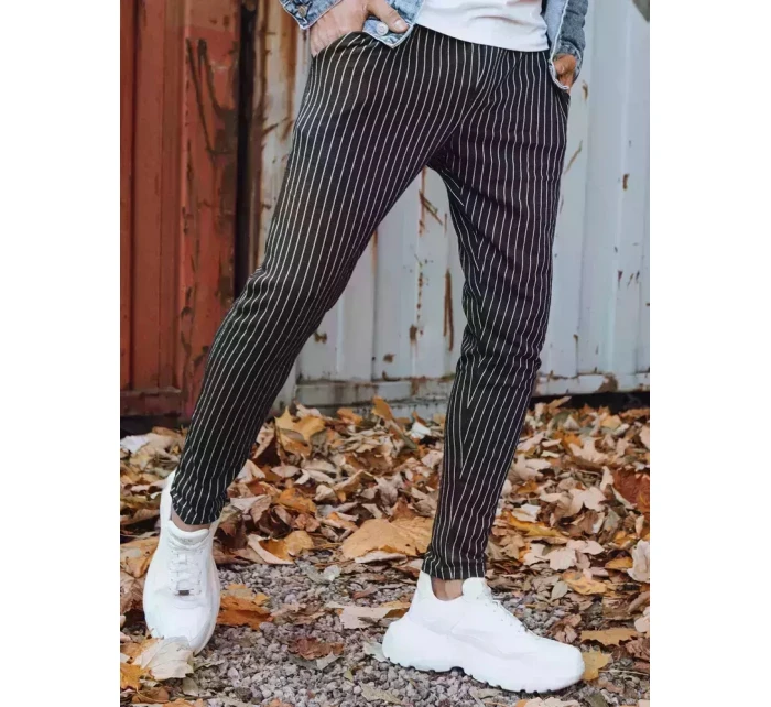 Pánske tmavosivé nohavice FashionStreet chinos UX3430