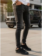 Pánske čierne nohavice FashionStreet UX3823