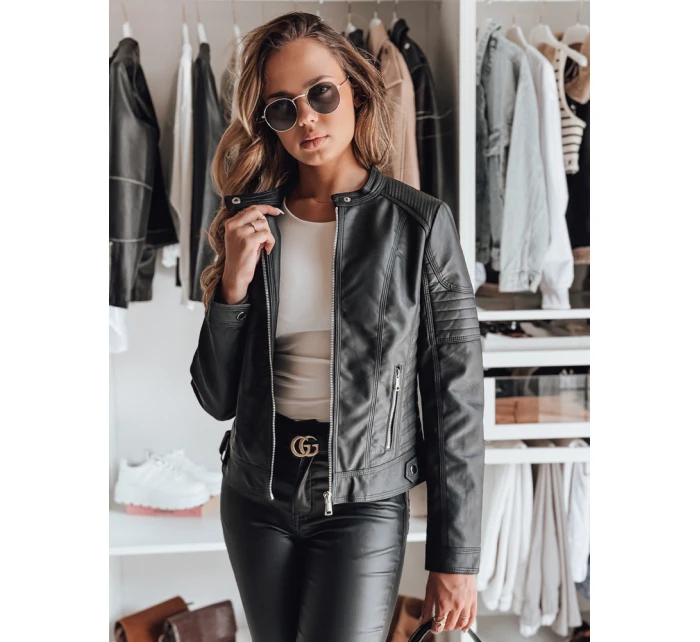 Dámská kožená bunda black Dstreet model 21990633 - FashionStreet