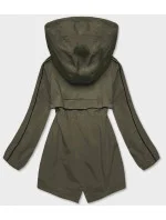 Tenká dámska bunda v khaki farbe s podšívkou (B8119-11) Tenká dámska bunda v khaki farbe s podšívkou (B8119-11)