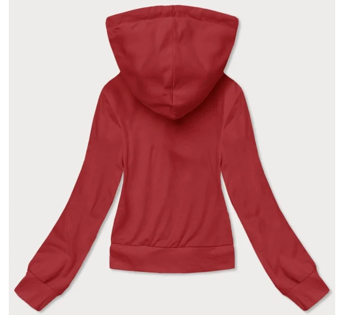 Krátka červená mikina s kapucňou (8B939-18) Krátka červená mikina s kapucňou (8B939-18)