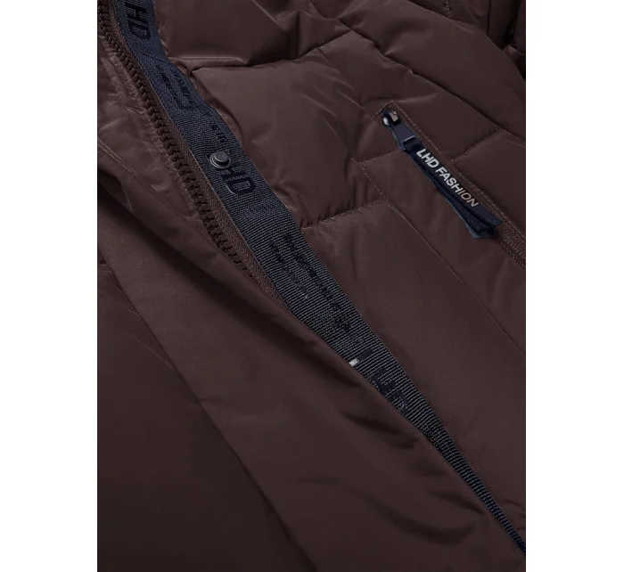 Hnědá dámská zimní prošívaná bunda model 21248066 - LHD