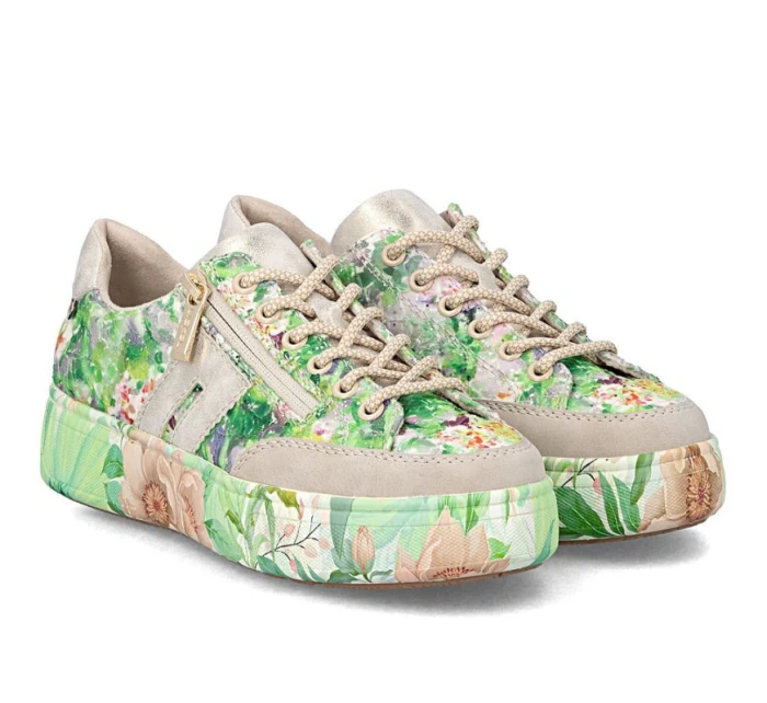 Dámské boty na platformě zelené model 21910646 - Rieker