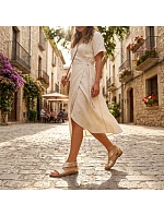 Dámské zlaté ažurové sandály model 22150247 - FILIPPO