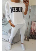 Tlačená sada Queen white