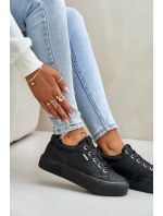 Trampki Damskie Na Platformie Ocieplane Big Star OO274A465 Czarne Trampki Damskie Na Platformie Ocieplane Big Star OO274A465 Czarne