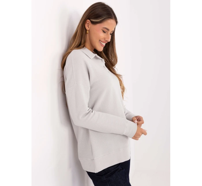 Bluzka LK BZ model 21421371 jasny szary - FPrice Bluzka LK BZ model 21421371 jasny szary - FPrice