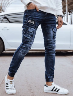 Pánské džínové bojové kalhoty modré Dstreet UX4329