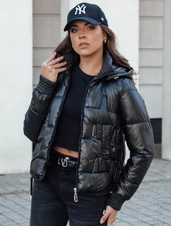 Dámska krátka prešívaná zimná bunda s kapucňou FASHWARM čierna FashionStreet TY4640