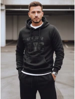 Pánska zateplená mikina s kapucňou čierna FashionStreet BX5934
