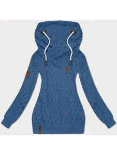 Svetlomodrá vzorovaná dámska mikina (2304)