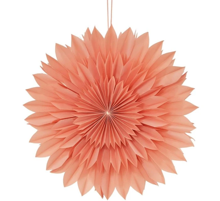 DEKORATÍVNA ZÁVESNÁ PAPIEROVÁ HVIEZDA 3D 50CM RUŽOVÁ