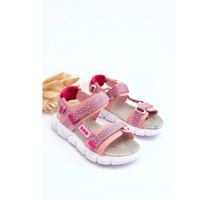 Dziecięce Sandałki Na Rzep Big Star LL374202 Różowe