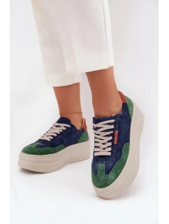 Semišové dámské tenisky na platformě model 21711172 - Zazoo