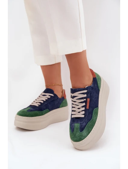 Semišové dámské tenisky na platformě model 21711172 - Zazoo Semišové dámské tenisky na platformě model 21711172 - Zazoo