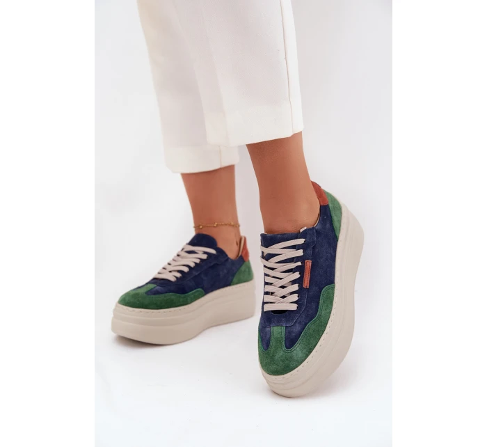 Semišové dámské tenisky na platformě model 21711172 - Zazoo Semišové dámské tenisky na platformě model 21711172 - Zazoo